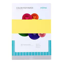 Papel Color Pop Amarelo Canarinho Mimo - A4 - 180 gr - 25 unds