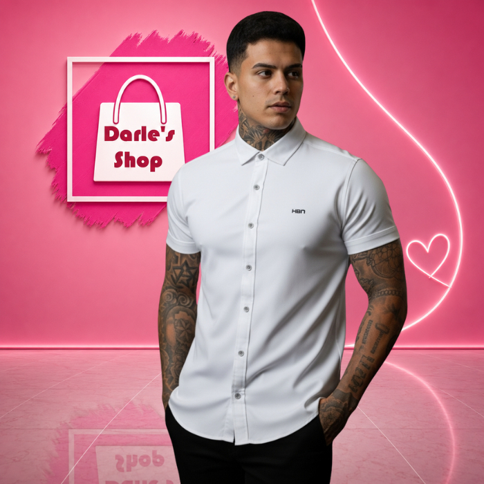 Camisa Masculina Viscose com Elastano | Casual Leve e Confortável | Darle's