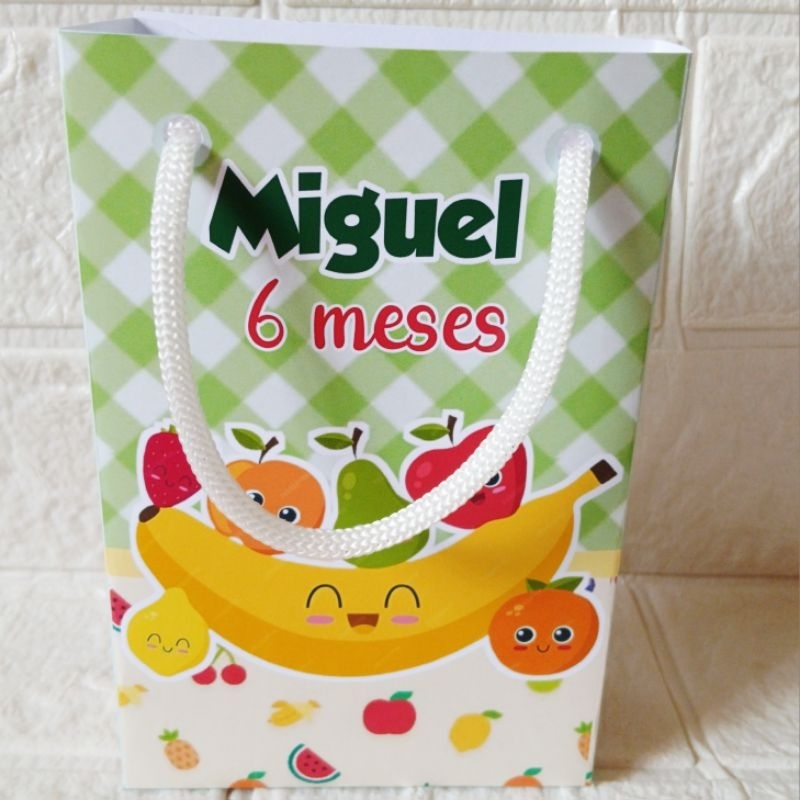 sacolinha personalizada frutinhas aniversário •lembrancinhas festa infantil