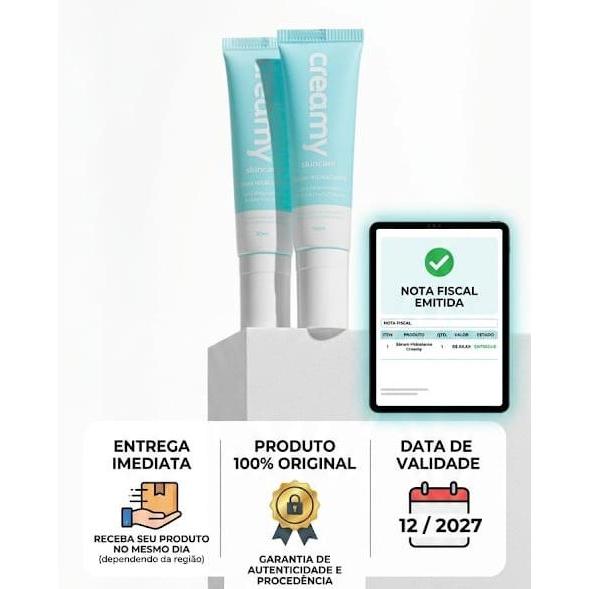 Creamy Drops Sérum Hidratante Facial 30ml Ácido Hialurônico Todo Tipo De Pele