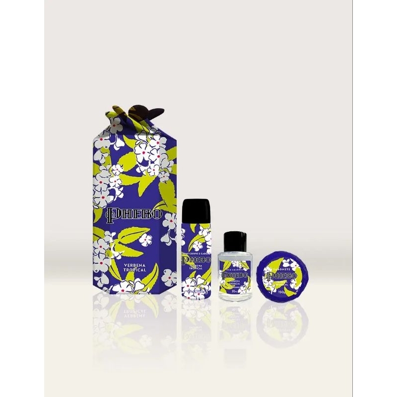 Kit Verbena Tropical Origens Phebo Mini Colônia ,Sabonete e Spray Corpo e Cabelo