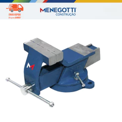 Torno Morsa De Bancada Nº8 Profissional Giratória Com Bigorna Menegotti 200mm
