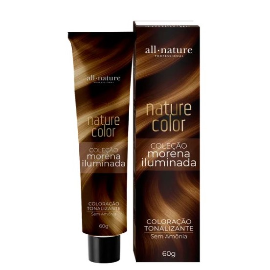 TONALIZANTE MORENA ILUMINADA - 60G - ALL NATURE  - COR 7.72 MOCCA