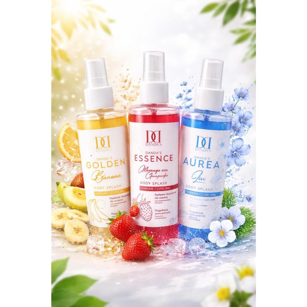 Body Splash 250ml com 3 Fragrâncias Concentradas – Hipoalergênico, Leve e Refrescante