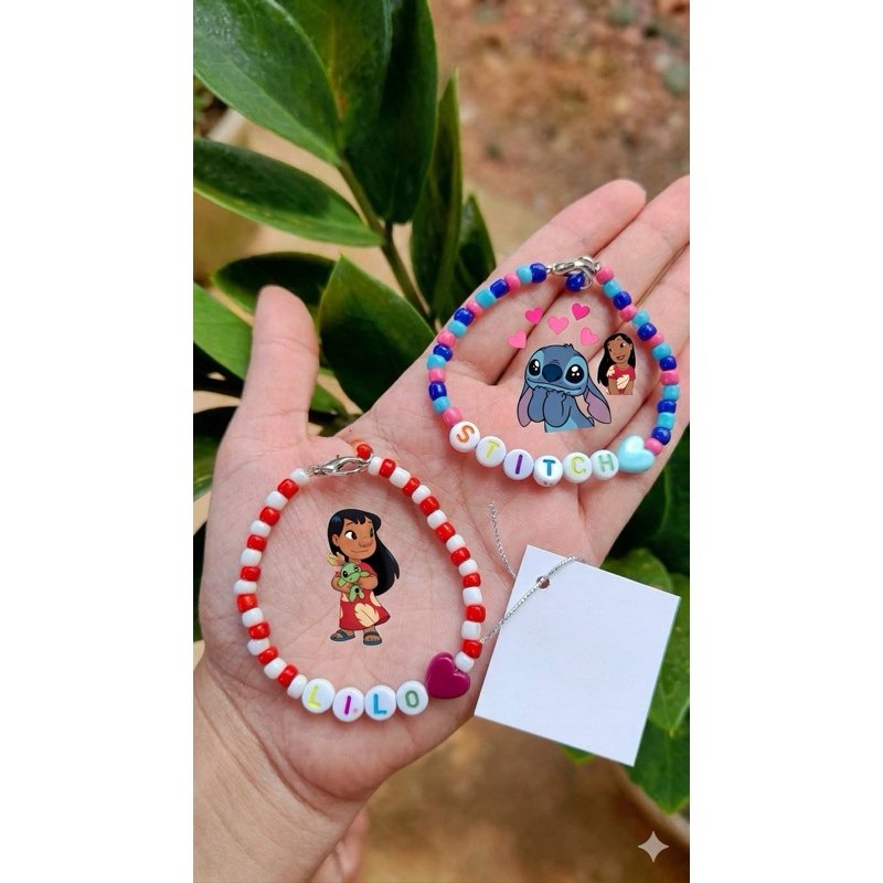 Pulseira personalizada Lilo e Stitch.