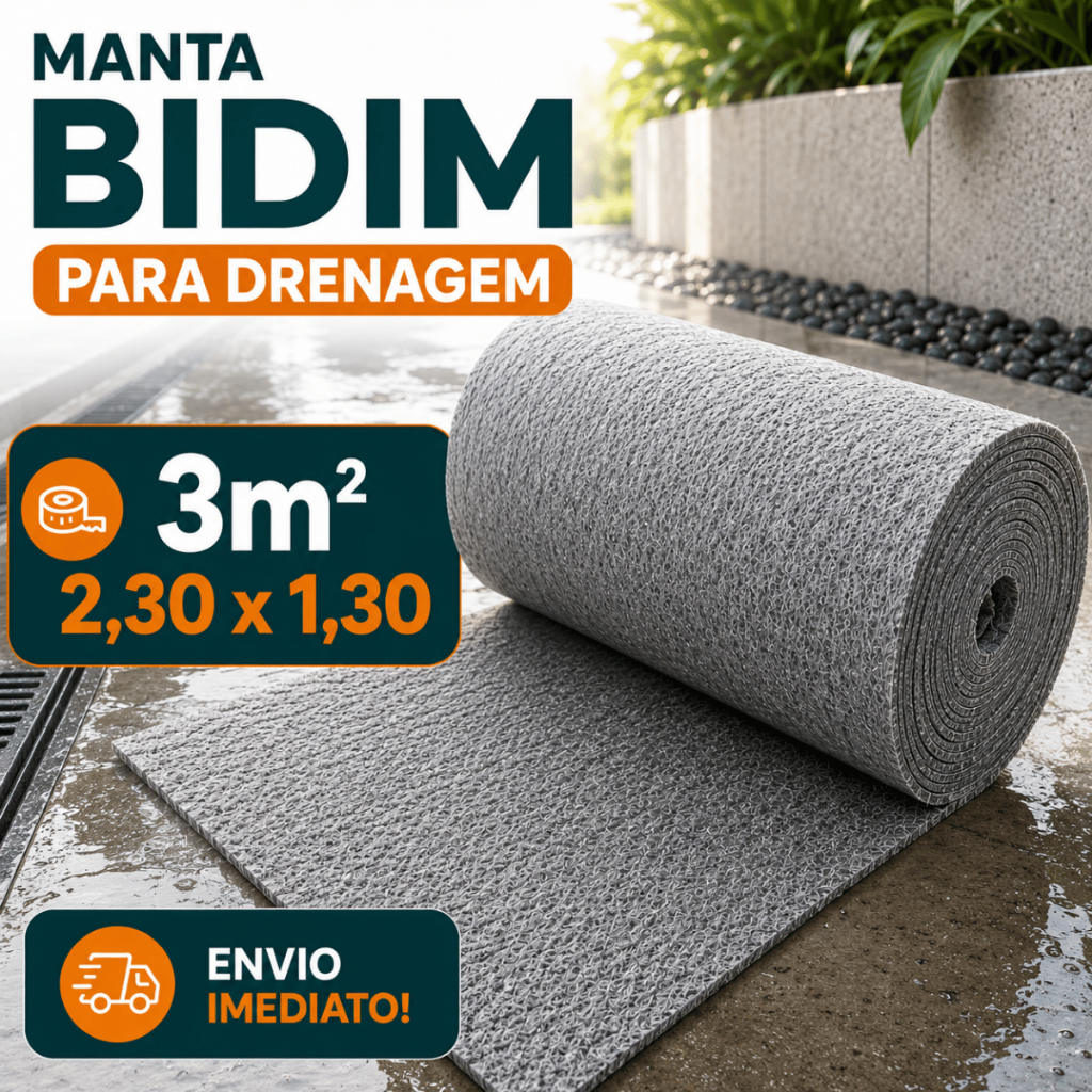 Manta Geotextil Bidim Para Drenagem 3 Mts 2,30x1,30