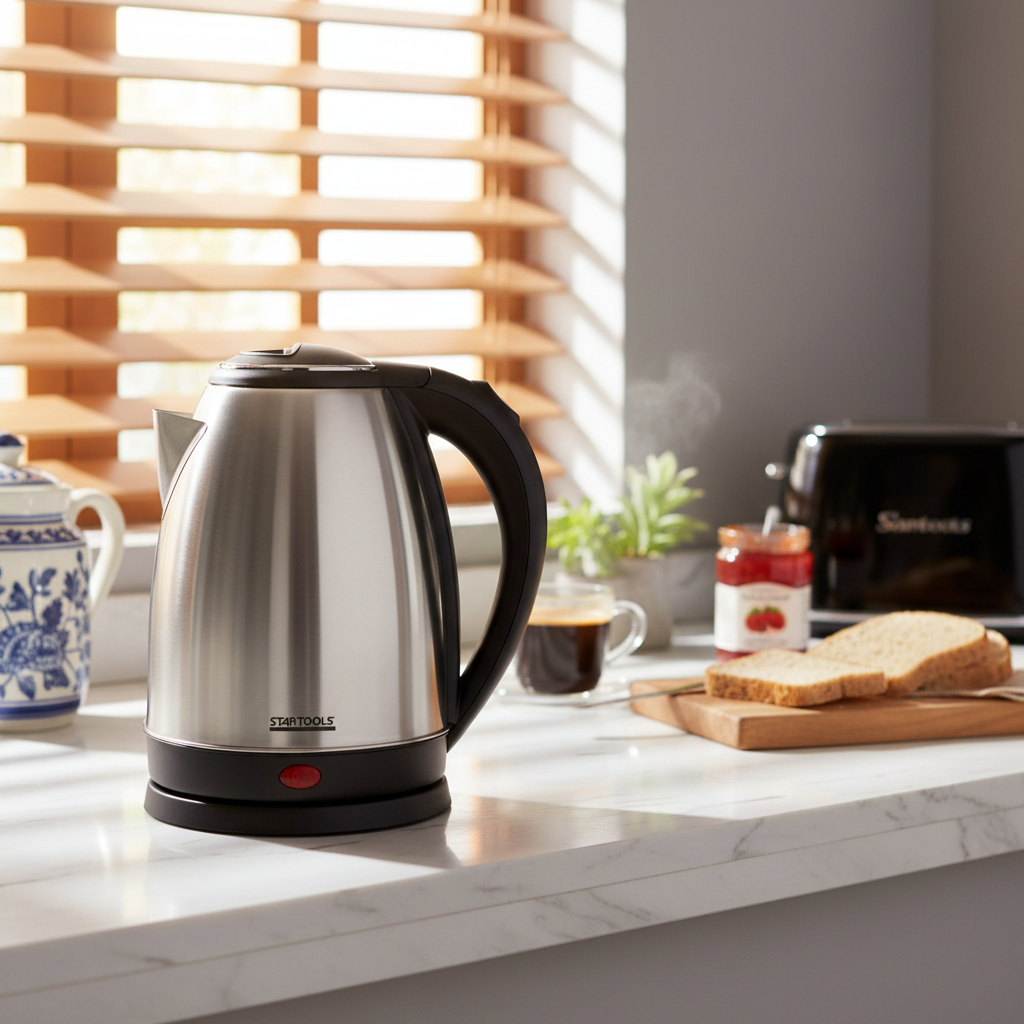 Chaleira Eletrica Inox  2 Litros Prepara Café Chá Rápida Automática Aquecimento Segura 127V