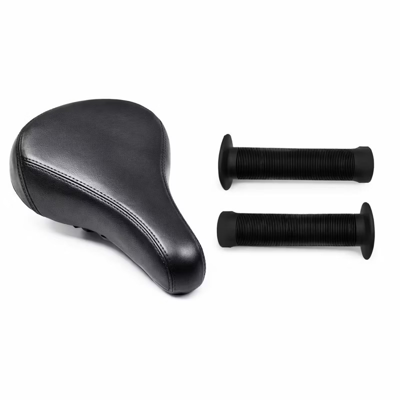 Banco Selim Bicicleta Bmx Gta Bike Com Carrinho + Manopla Bmx Silicone Macia Modelo Gios Viking