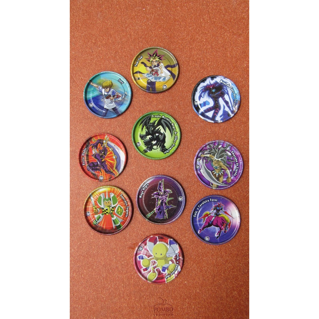 Metal Tazos Yu-Gi-Oh kit com 10 unidades - Lote 05