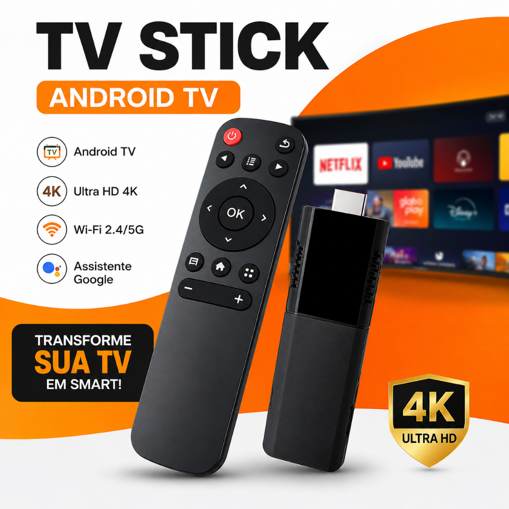 TV Stick Android 13 Pro 8GB RAM 16 GB 4K Dual Band HDMI Google Assistant Streaming Netflix YouTube