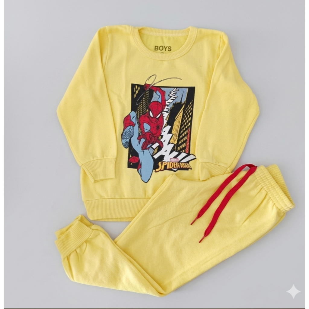 Conjunto Infantil Masculino Menino Moletom Felpado 4 Anos Inverno Frio Estampas de Personagens Super Heróis Confortáveis