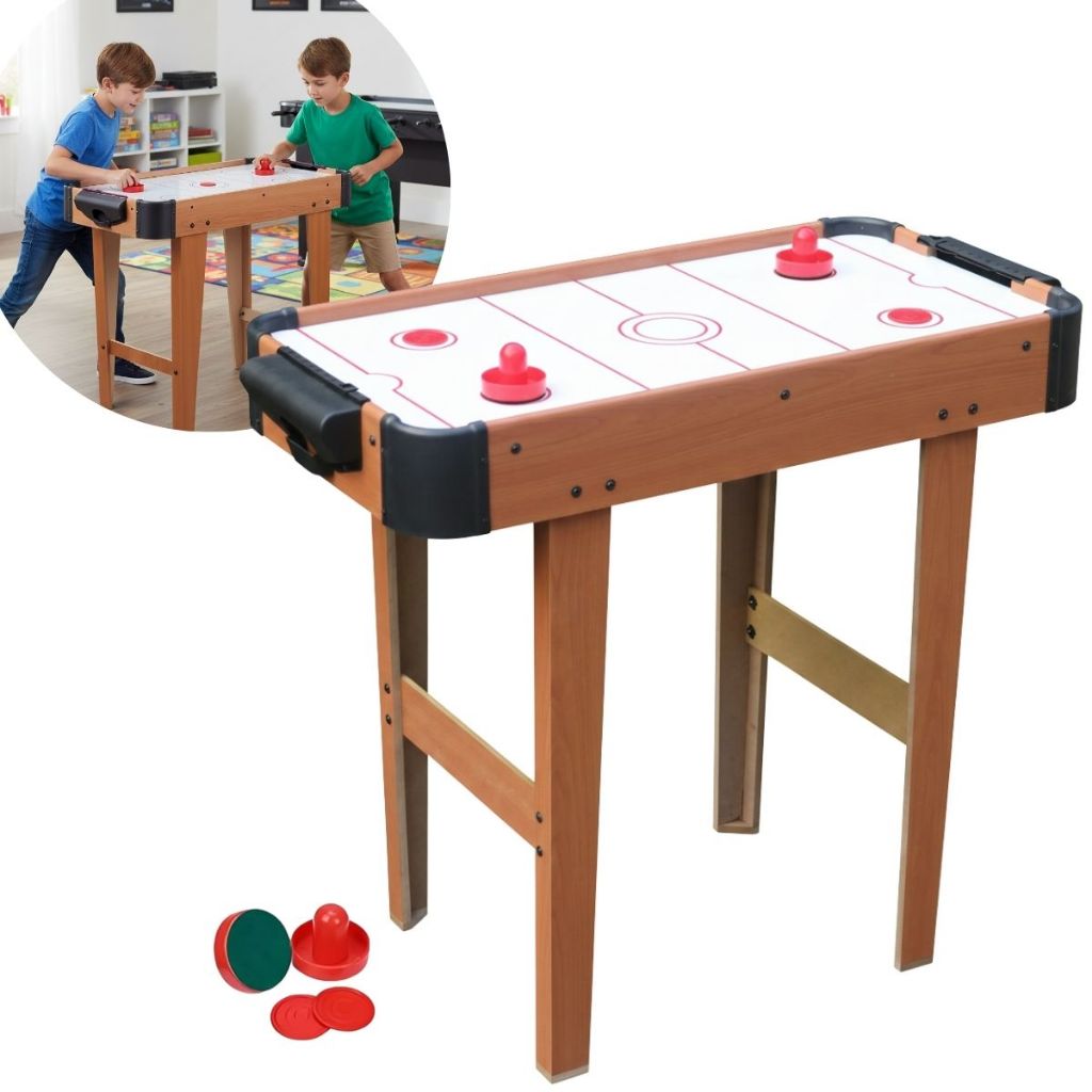 Mesa Air Game Média Mdf 90x36x65cm C/ Rebatedores E Discos