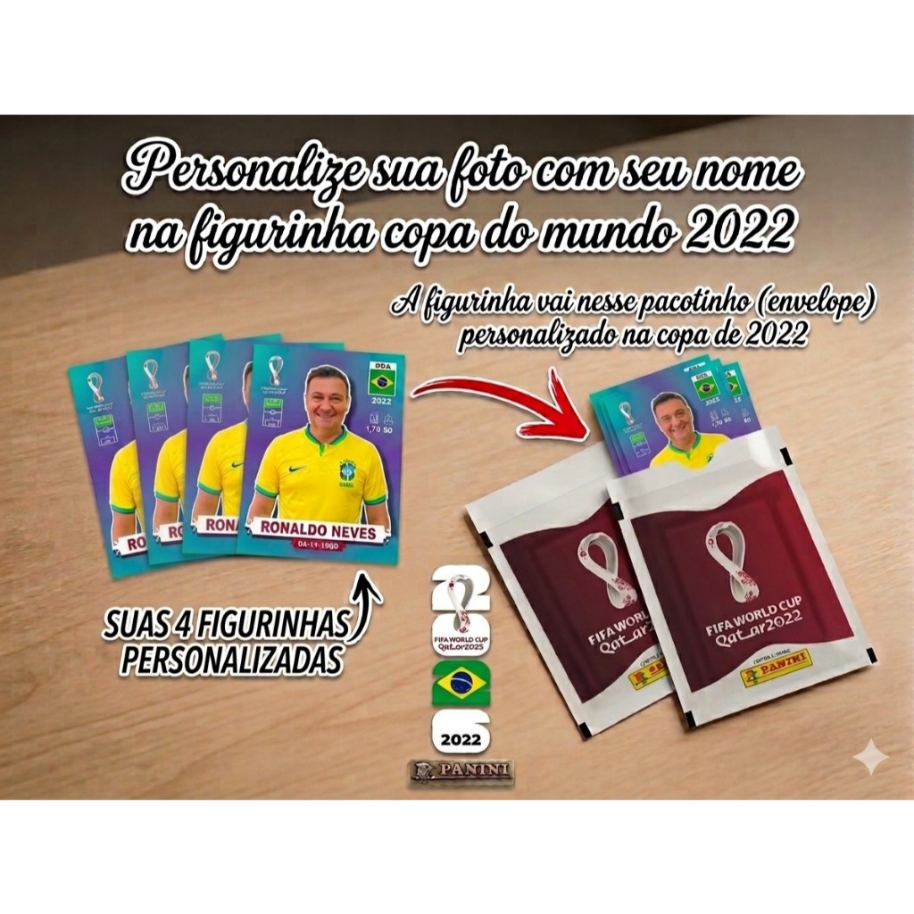 Figurinha Da Copa 2022 Legend Personalizada - Com Sua Foto
