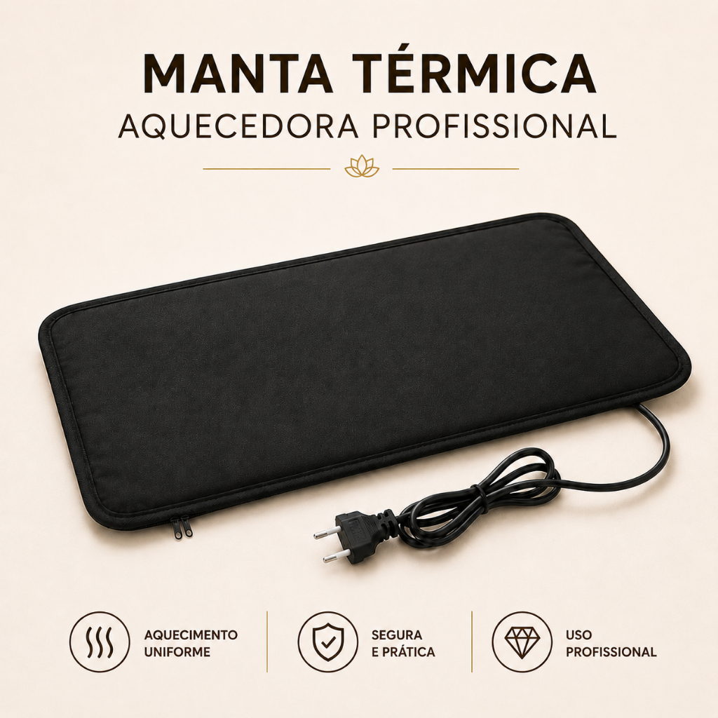Manta Térmica Elétrica Bolsa Aquecedora Profissional para Pedras Quentes Vulcânicas 127v ou 220v