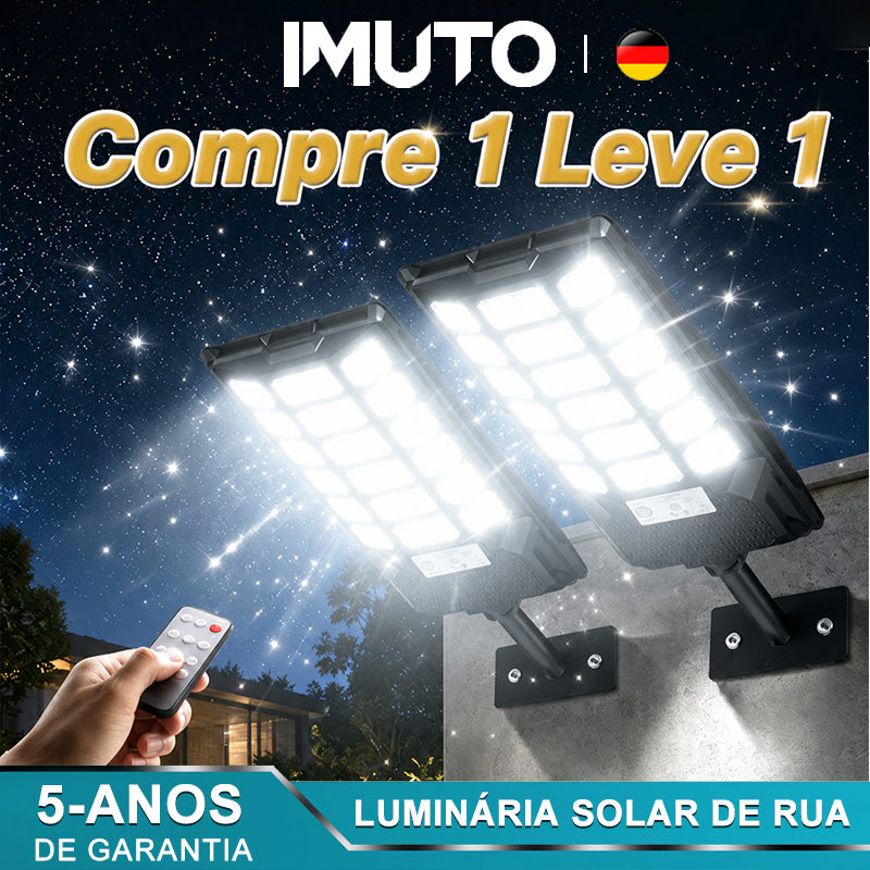 Imuto Luminária Solar Led Externa Com Lente Colmeia Sensor De Movimento Controle Remoto Para Garagem