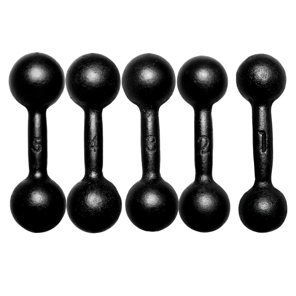 Halter Bola Pintado 1 a 5 kg Treino Musculação Peso Livre Funcional Academia
