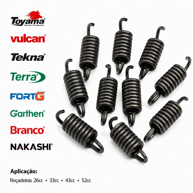 Mola Embreagem 8 Voltas Roçadeira Toyama Tekna Nakashi Vonder Dayo E Importadas  33/43/52cc 10un