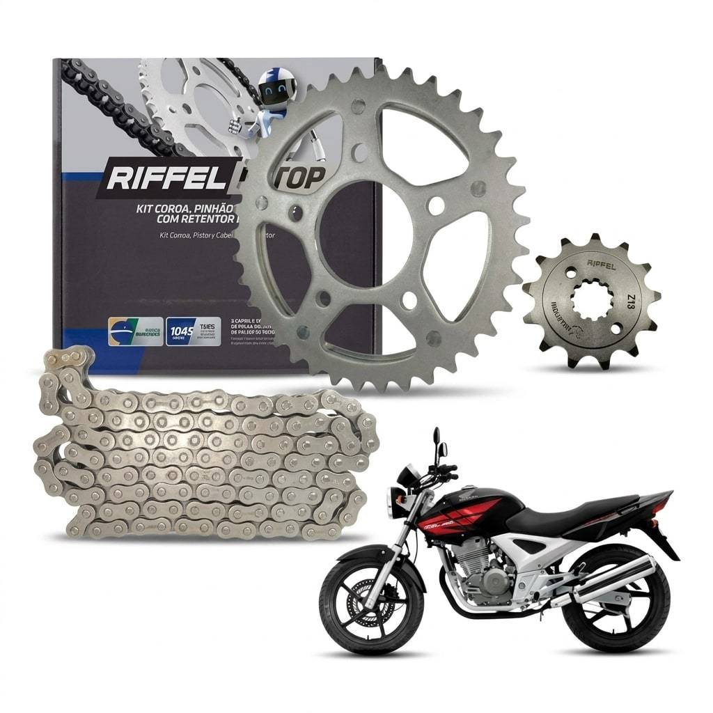 Kit Relação Transmissão Cbx 250 Twister 2001 À 2008 Retentor