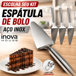 Kit 10 Espatula para Bolo Pizza em Inox Espátula para Cortar Confeitaria Profissional para Cozinha