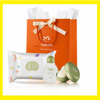 Kit natura mamãe e bebê (3 itens) presente mamãe e bebê original, lacrado, longa data de validade