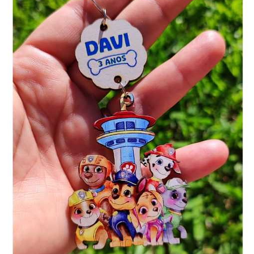 Chaveiro de MDF Personalizado - PATRULHA CANINA AQUARELA -  Lembrancinha de Aniversário , Mimo personalizado