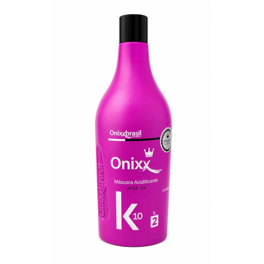 Máscara Acidificante Progressiva Matizadora Onixx K10 1L – Alisa, Matiza - Redução de Frizz e Brilho Intenso
