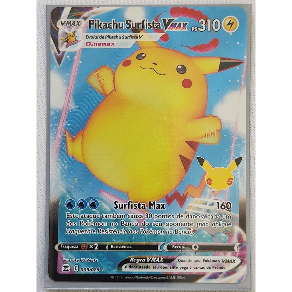 Carta Pokemon Pikachu Surfista-VMAX (09/25) CEL