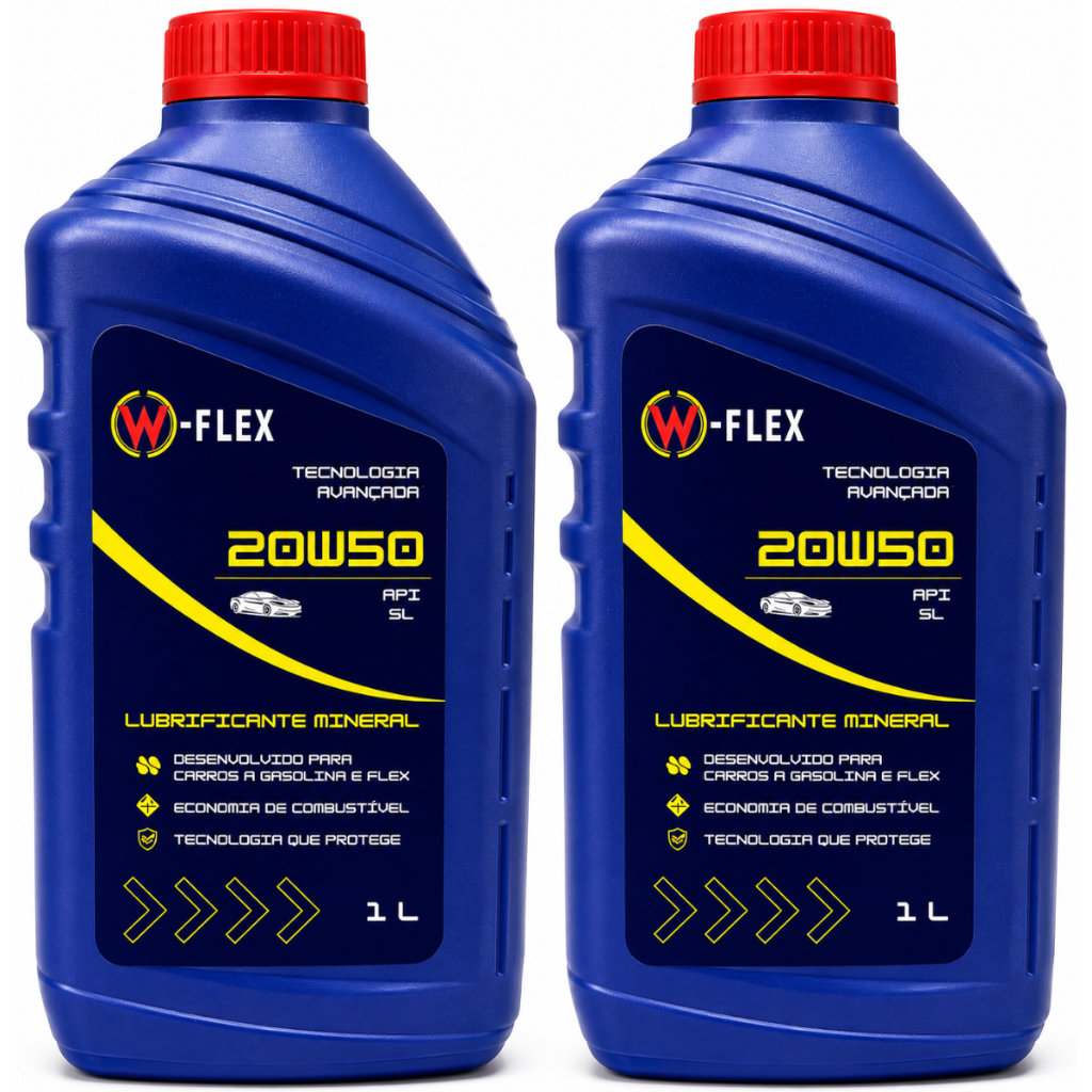 Kit 02 Óleo Mineral W-flex 20w50 Api Sl