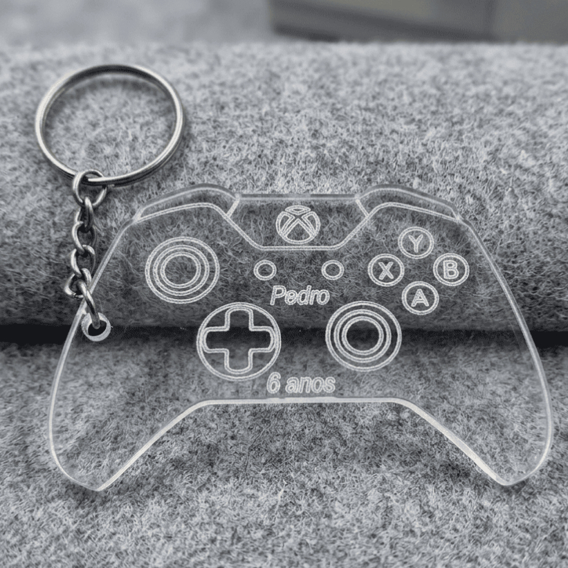 Kit 20 Chaveiros Personalizados Controle Xbox Lembrancinha Aniversário Acrílico Gravado a Laser