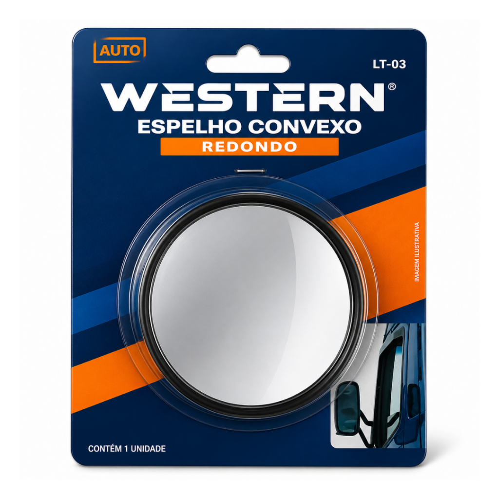 Kit com 2 Espelho Retrovisor Convexo Auxiliar 7,8cm Carro Moto Van