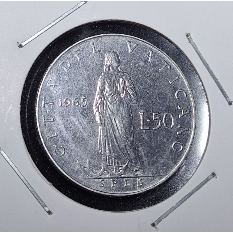 Moeda Cidade do Vaticano 50 Liras 1965