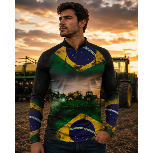 Camisa Masculina - Não desbota - Manga Longa Leve com Tecnologia Proteção UV 50+: Perfeita para Esportes e Lazer
