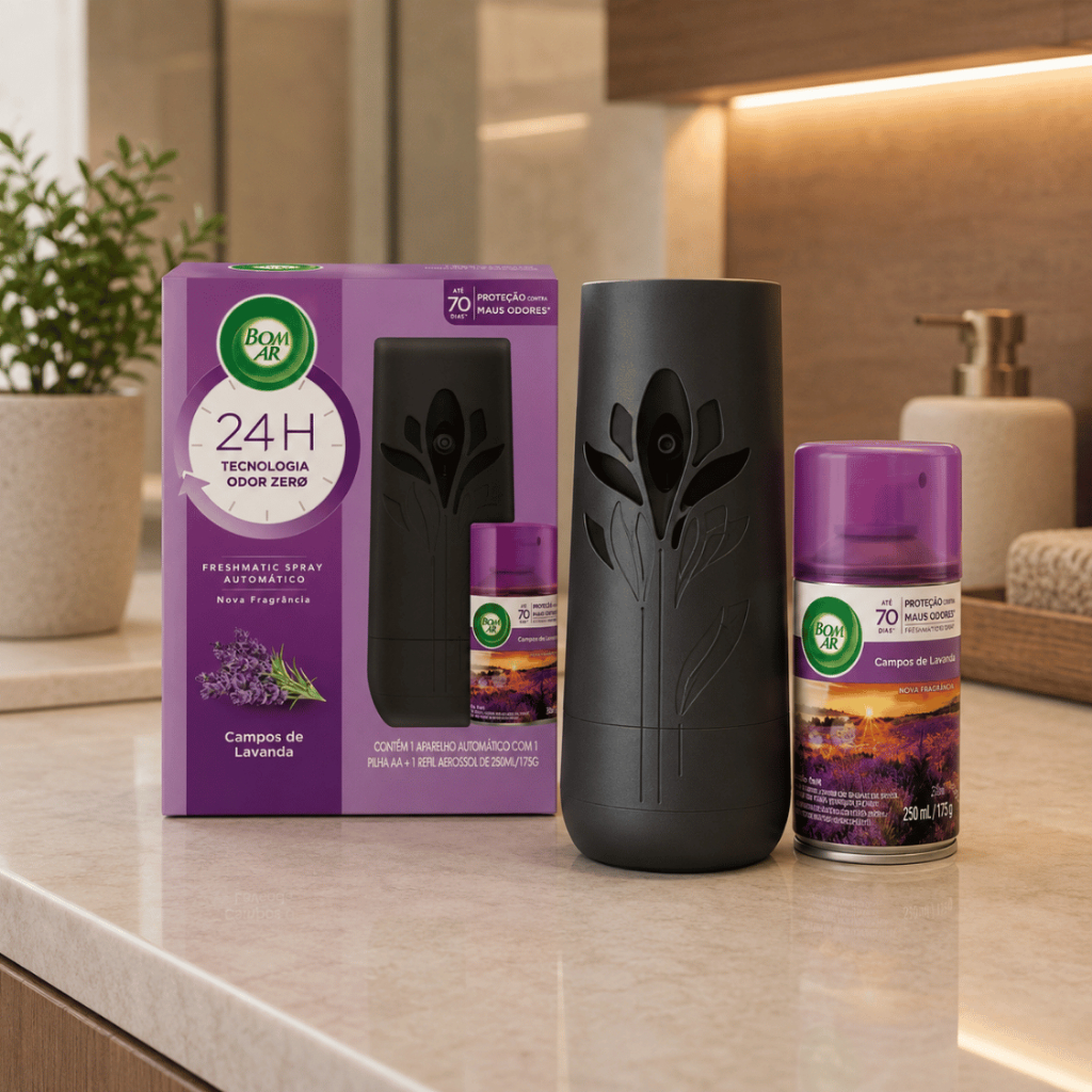Imagem Aromatizador Elétrico Bom Ar de Lavanda ou Algodão E/OU Refil - Freshmatic Air Wick Aparelho ou Refil 250g