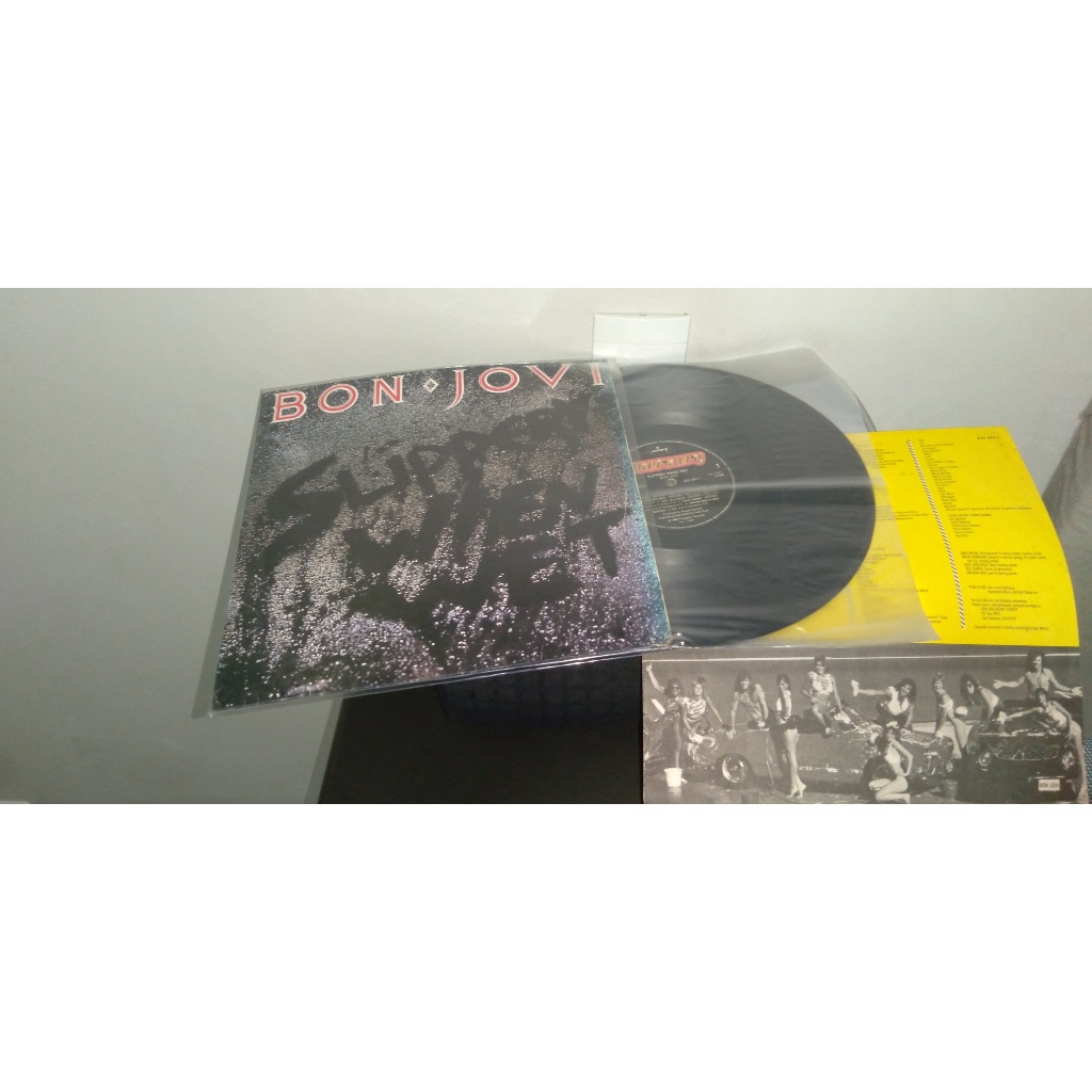 LP Bon Jovi Slippery When Wet 1986 Disco Vinil Com Encarte
