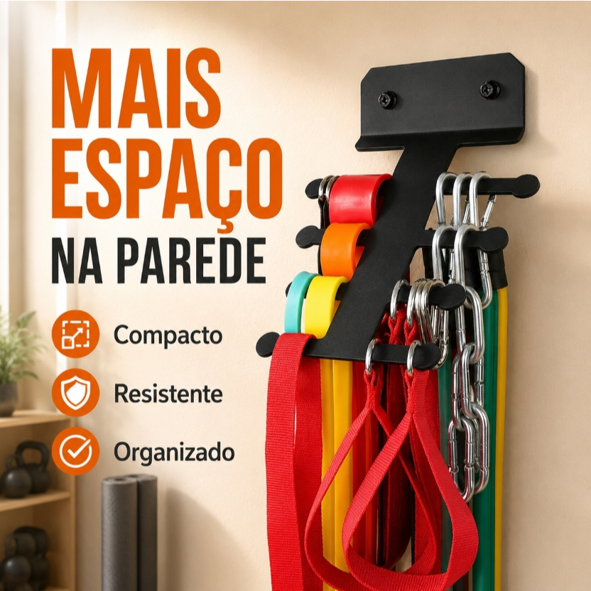 Suporte para Bandas de Resistência | Organizador Multifuncional De Metal Resistente