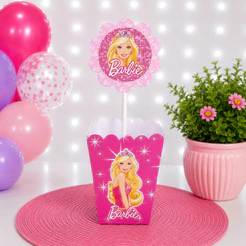 Centro de Mesa Barbi* Cachepô decoração de aniversário - |