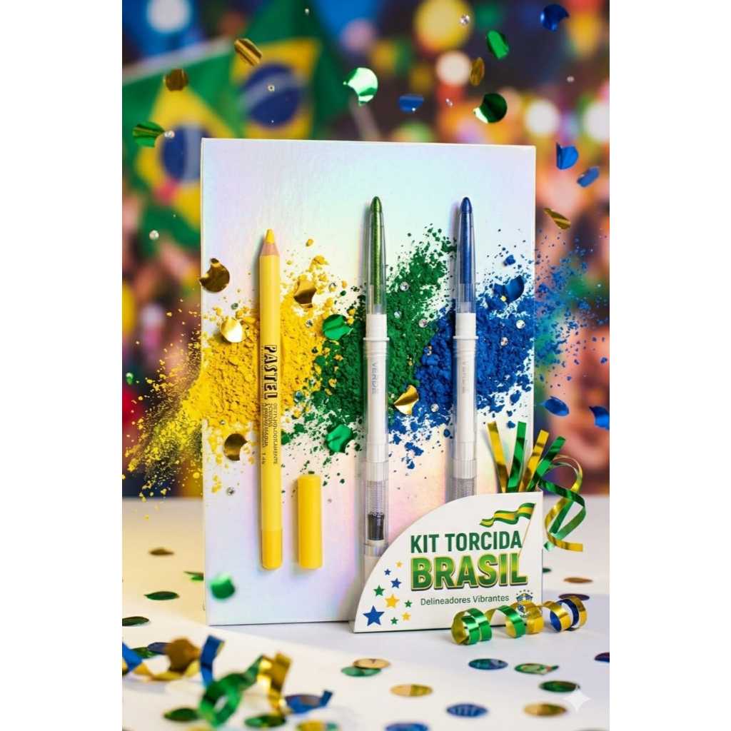 KIT RUMO AO HEXA( LAPIS AMARELO +DELINEADOR HOLOGRAFICO VERDE E VIOLETA) - LUISANCE