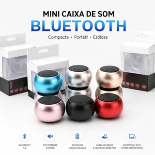 Mini Caixa De Som Bluetooth M3 Portátil Metal 3W Alto Falante Sem Fio Recarregável