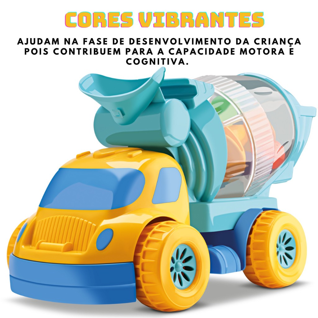 Baby Thunder Trucks Caminhão Betoneira de Bolinhaso