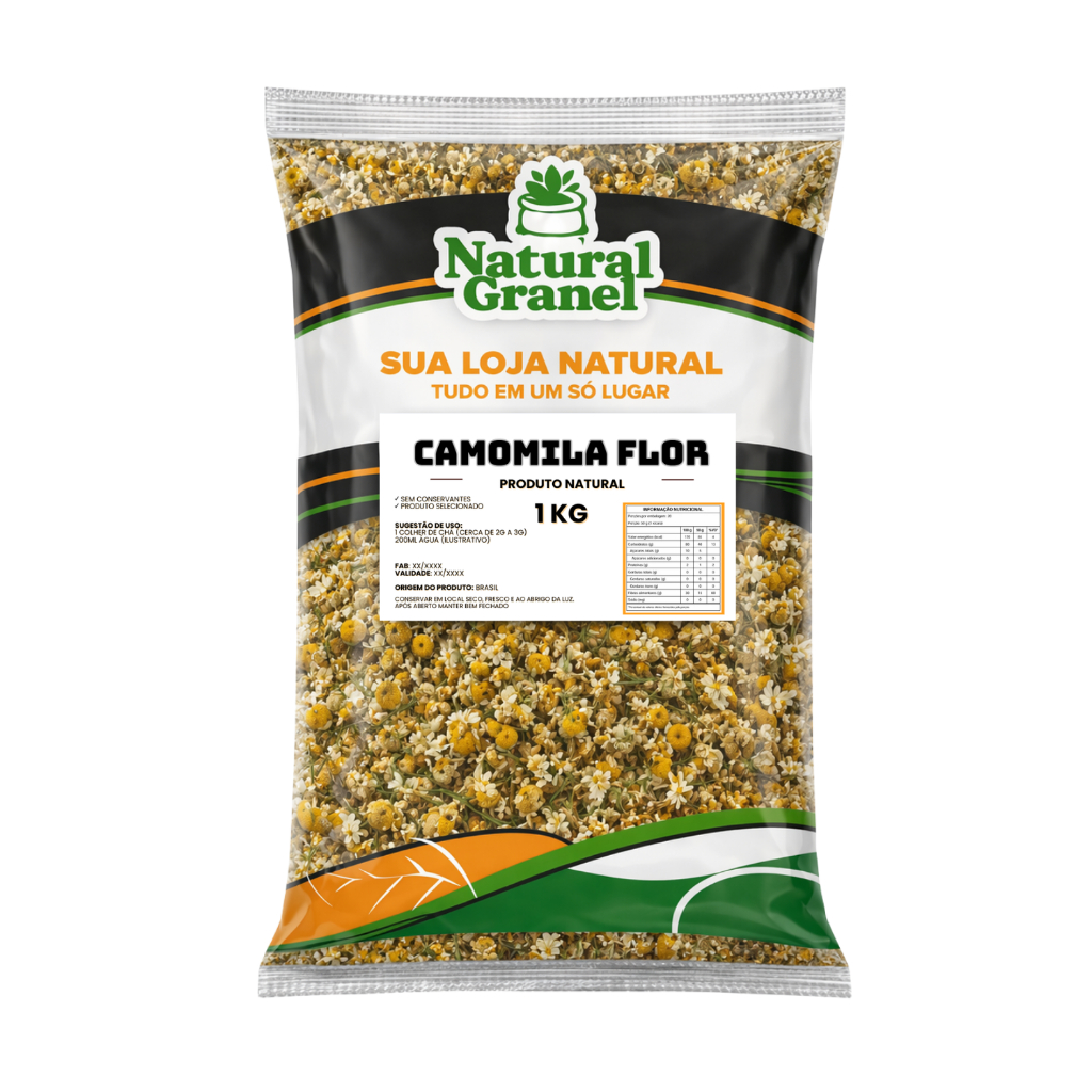 Chá De Camomila Flor 1KG Linha Premium Acalma Relaxa Estresse Flores Naturais