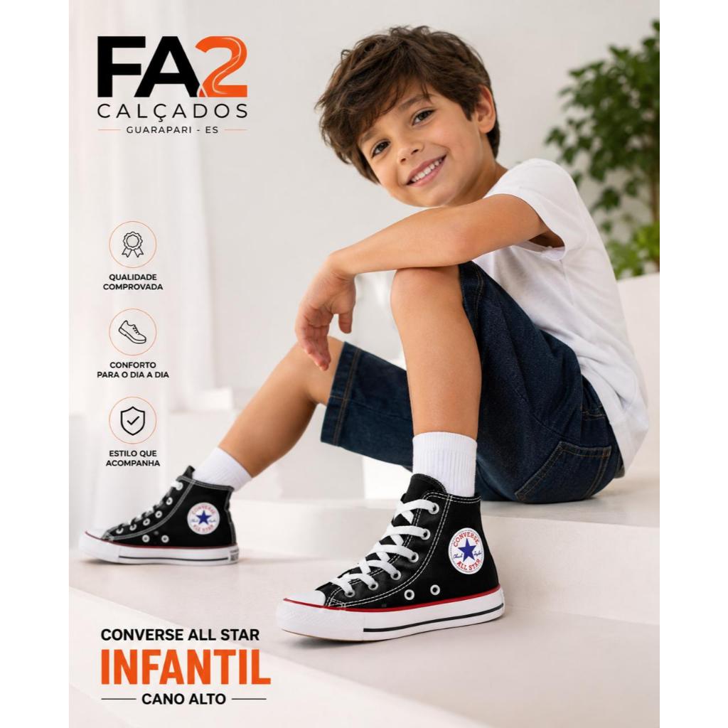 TENIS ALL STAR INF PRT/VRM/PRT CANO ALTO