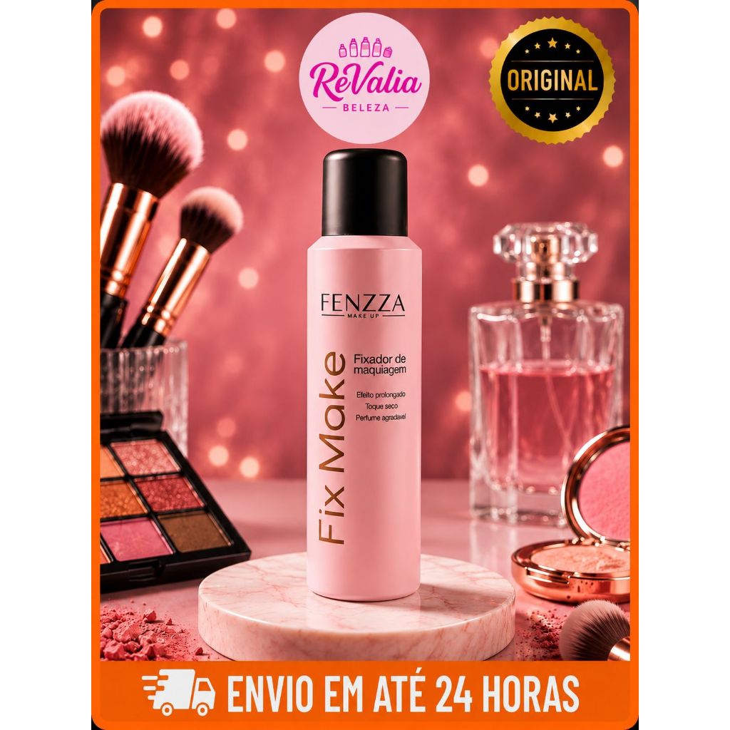 Fixador de Maquiagem Fenzza 150ml Longa Duração | Toque Seco, Secagem Rápida e Perfume Suave