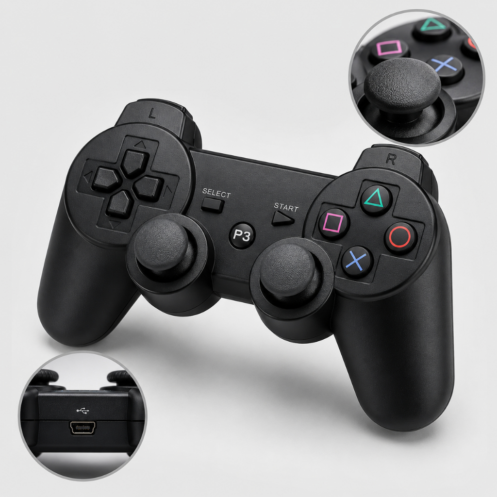 Controle ps3 sem fio Compatível com PS3 Celular Windows Joystick DoubleShock Sem Fio Play3