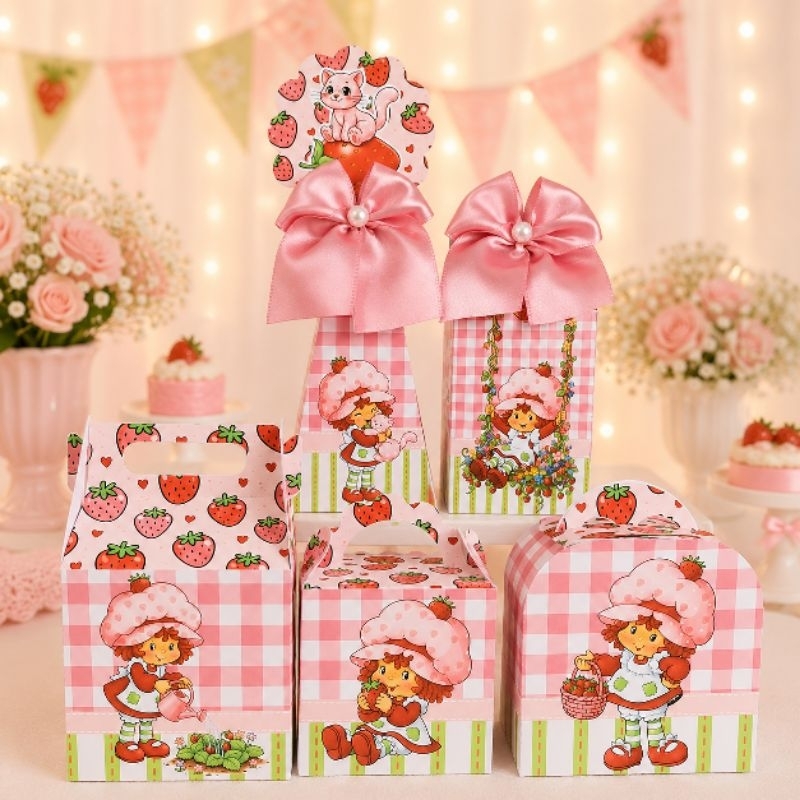 Kit Festa Personalizado Moranguinho Retrô lembrancinha personalizada para festa de aniversário tema Moranguinho
