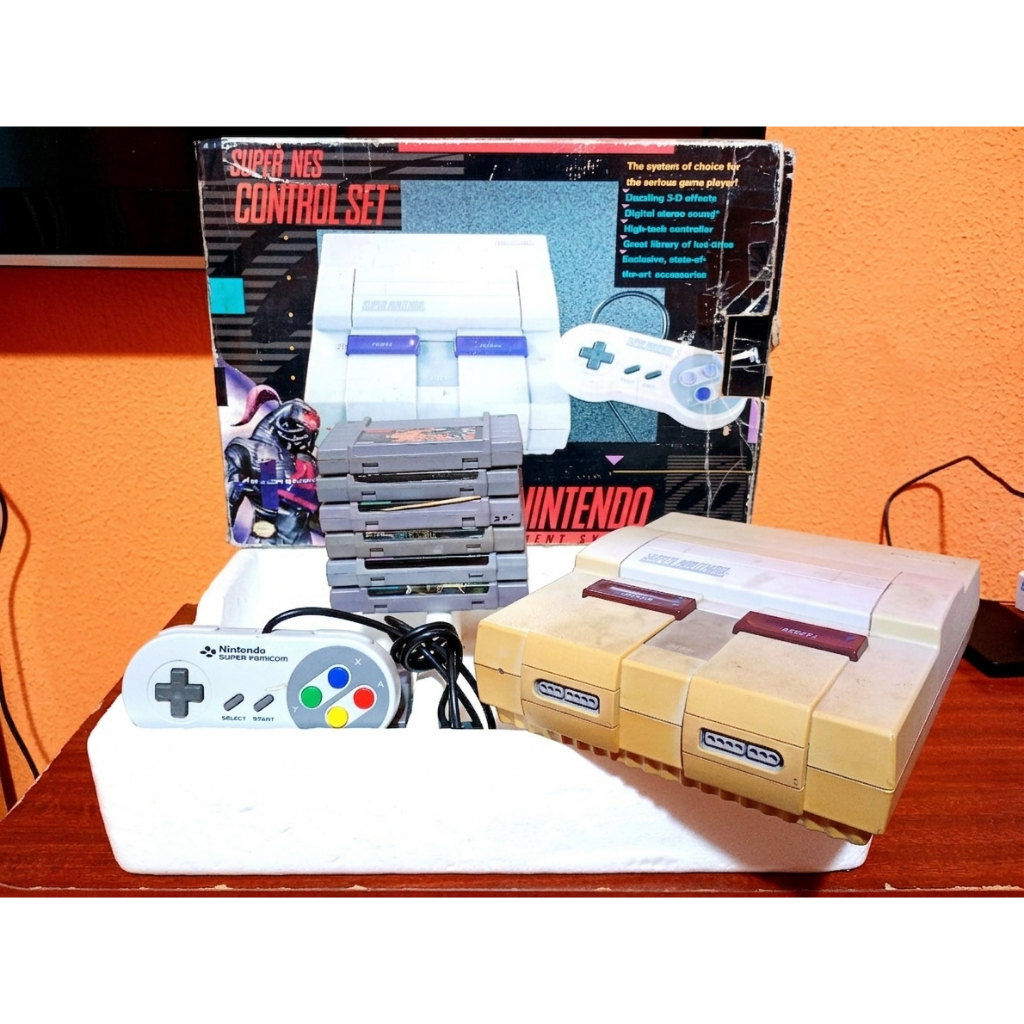 Console Super Nintendo FAT Killer Instinct Completo com Caixa Modelo Playtronic e 6 Jogos