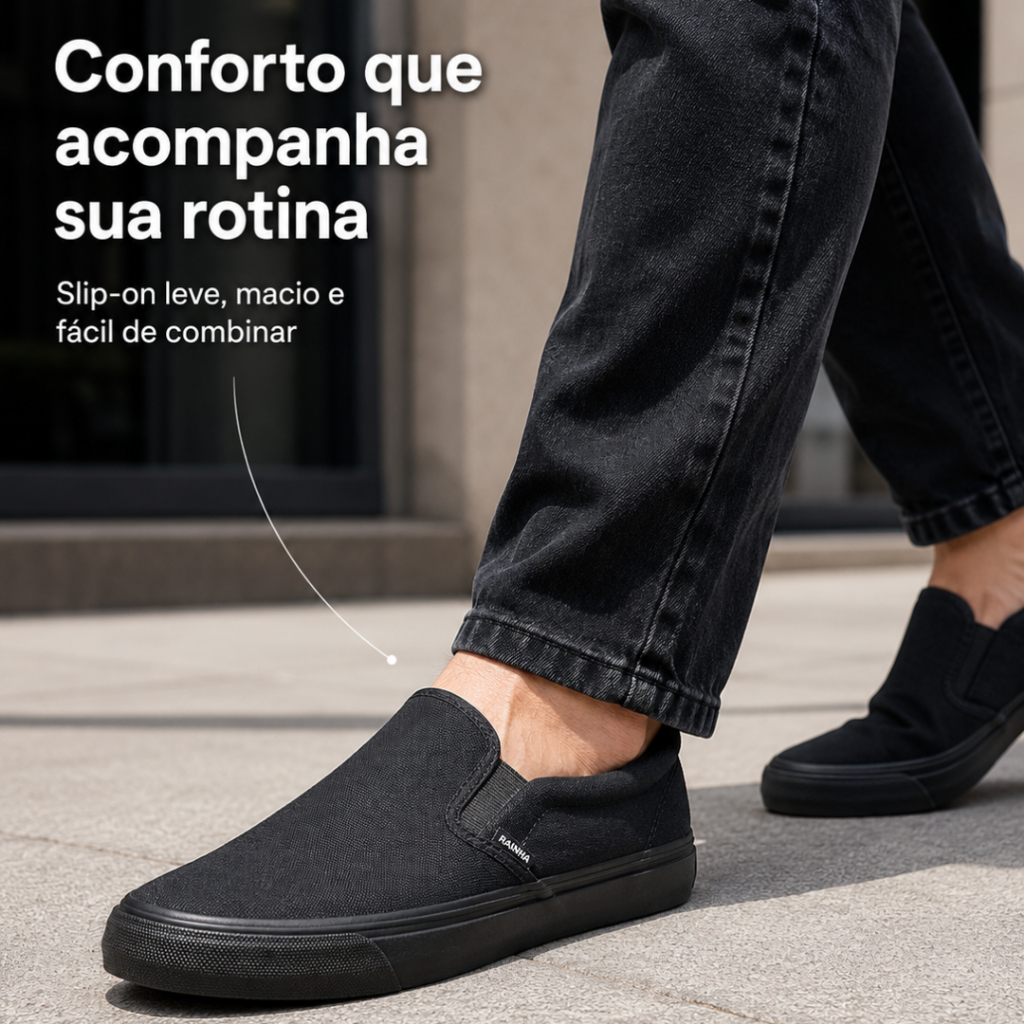 Tênis Rainha Iate IV Calce Fácil Masculino Casual Sem Cadarço Passeio Trabalho