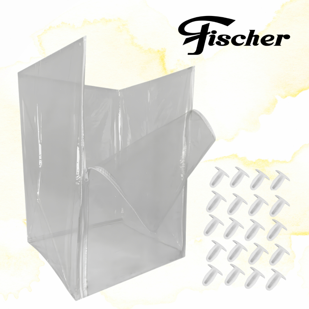 Saco para Secadora Fischer Amiga 4kg e 8kg + 20 Clips - Câmara com Zíper e Velcro