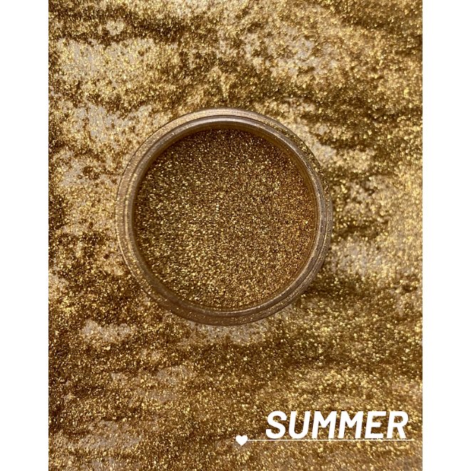 Pigmento Asa De Borboleta Glitter Sombra Cintilante Luv Beauty Maquiagem Profissional Brilho Intenso Dourado