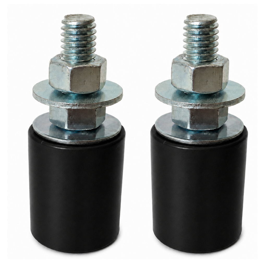 Kit 2 Roldana Aliaço Guia Superior Rolete Preto 28X35 MM Nylon Preto Para Portao De Correr