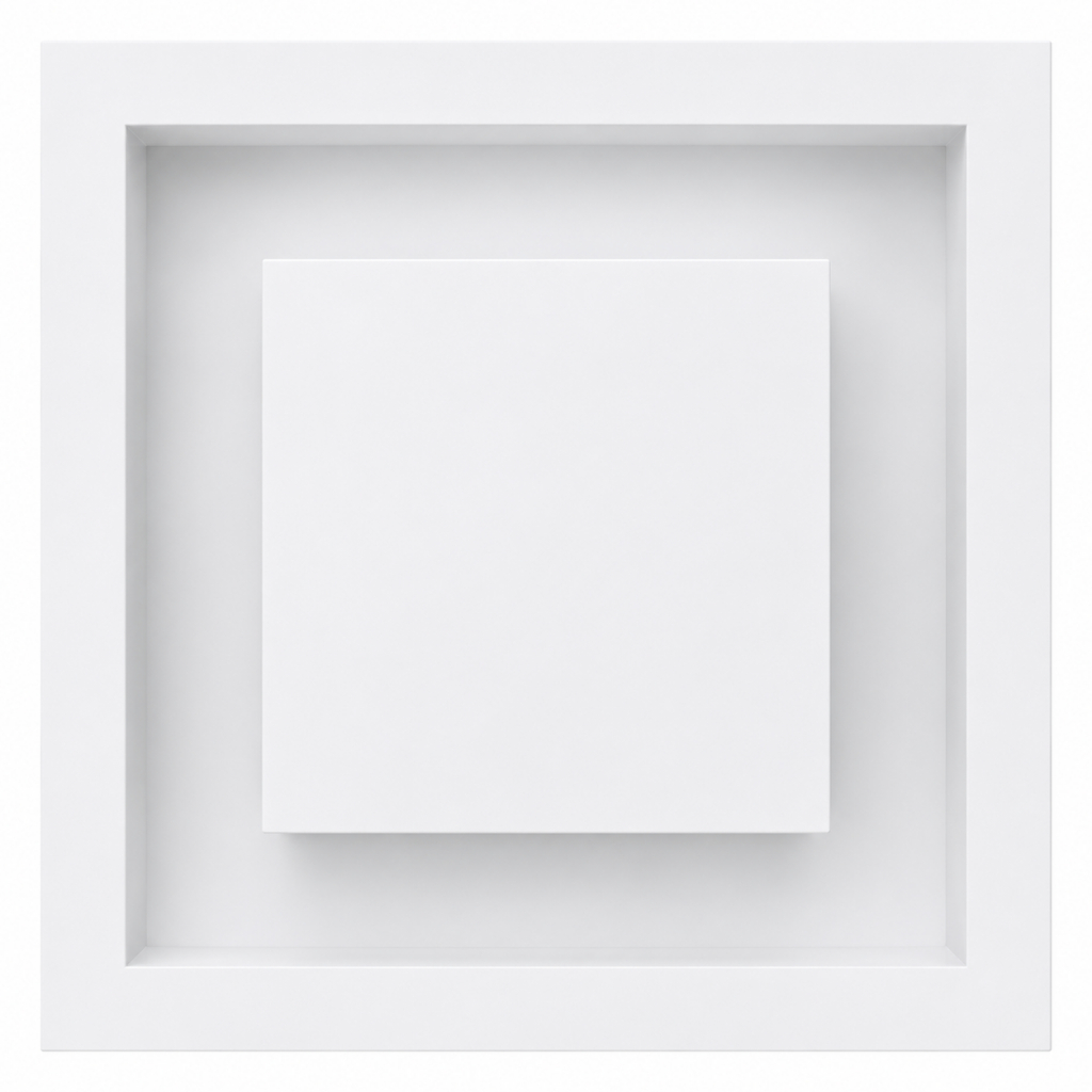Luminária Plafon Embutir Rebatedor Aço Eclipse 40x40 4x Lâmpadas Soquete E27 Branco Luz Indireta